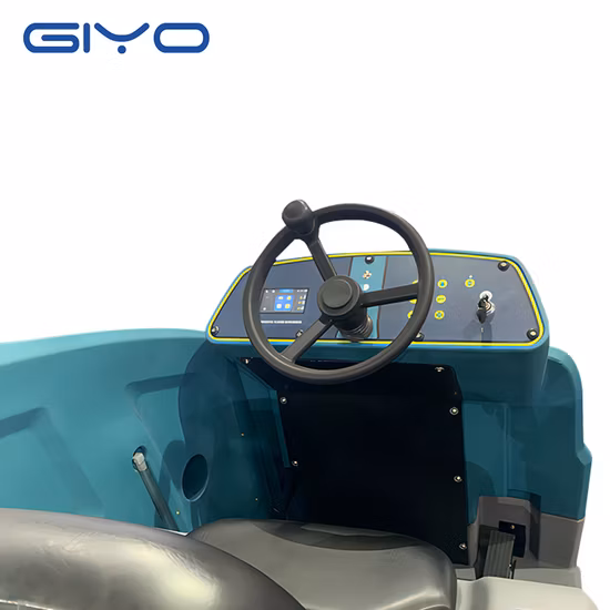 이중 브러시 콘크리트 스크러버 건조기를 갖춘 자동 상업용 바닥 청소 기계